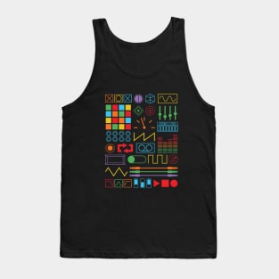 Electronic Musician Synth, Sampler and Drum Machine Controls Tank Top